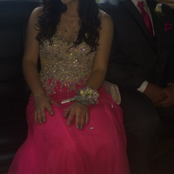 Pink Glittery Prom Dress - Picture 6 of 7